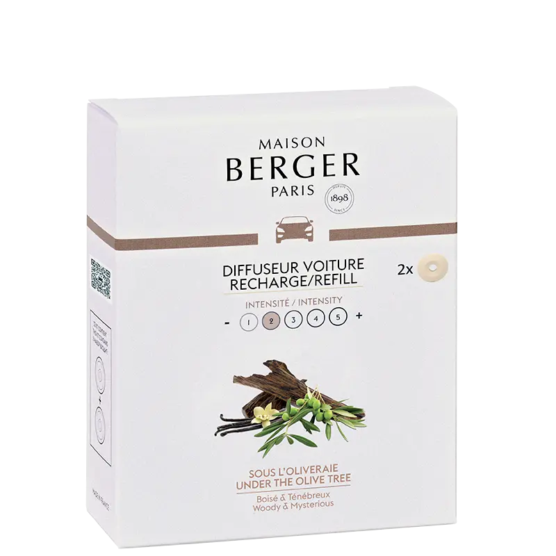 Maison Berger autoparfum navulling 2 stuks Under the Olive Tree
