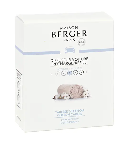 Maison Berger Autoparfum Navulling Cotton Caress - 2 Stuks