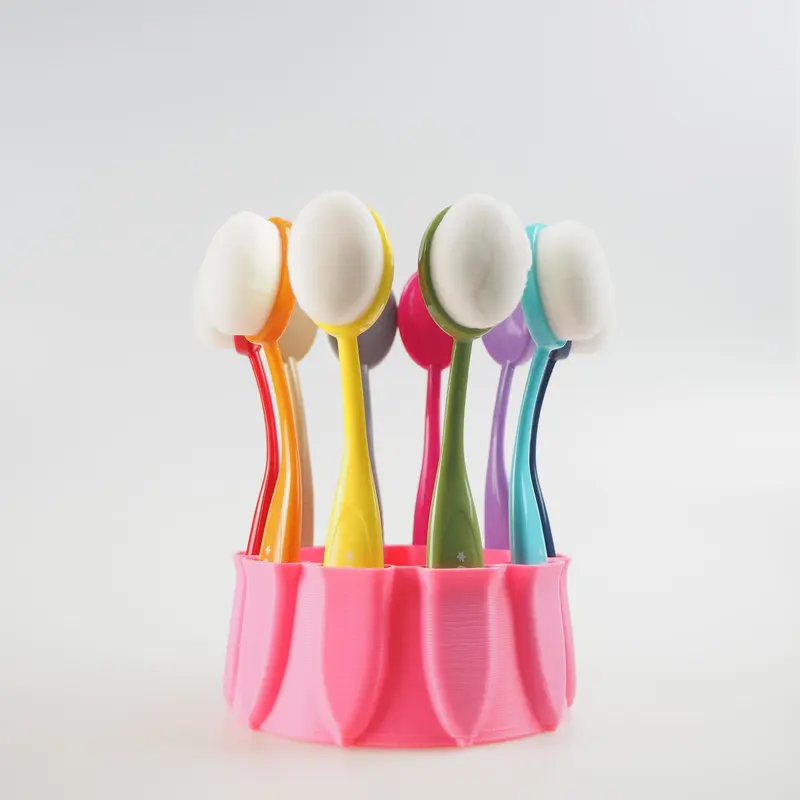 MakeItbyMarko - Ring-Toss Brush Caddy - Light Pink