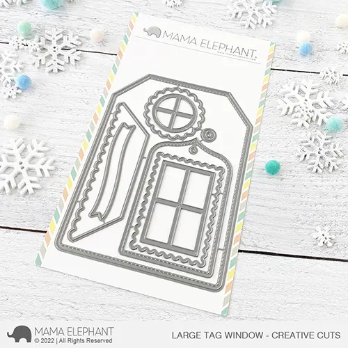 Mama Elephant - Large Tag Window - Creative Cuts