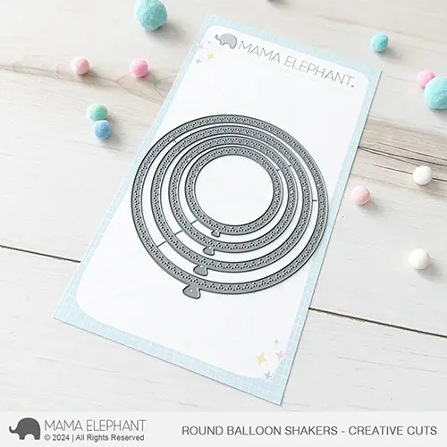 Mama Elephant - Round Balloon Shakers - Creative Cuts