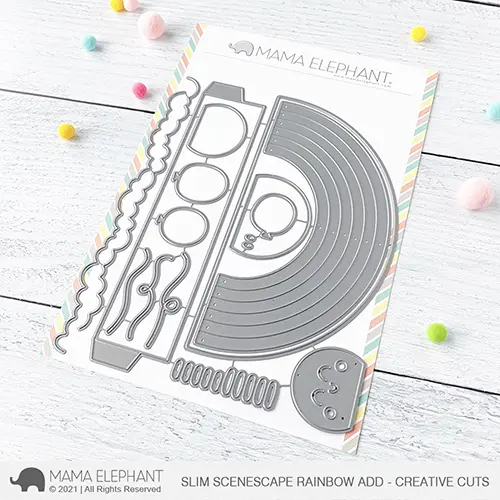 Mama Elephant - Slim Scenescape Rainbow Add-On - Creative Cuts