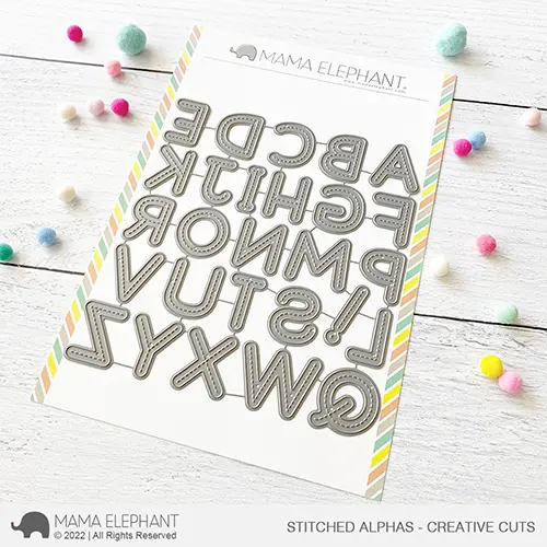 Mama Elephant - Stitched Alphas - Creative Cuts