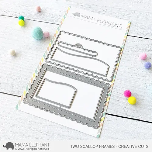 Mama Elephant - Two Scallop Frames - Creative Cuts