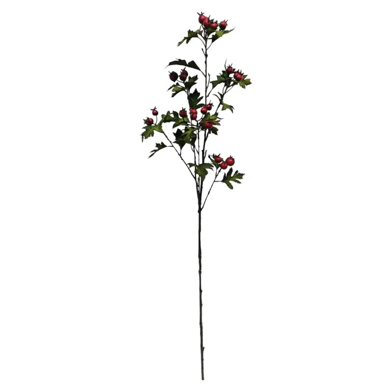 Mansion 109cm hawthorn flower spray green