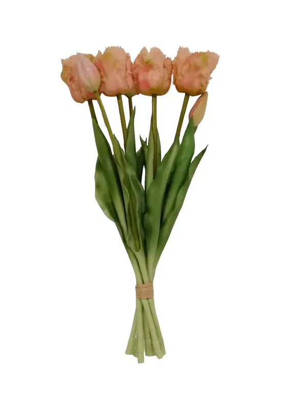 Mansion - 7 bundled Tulips 39cm Light Pink