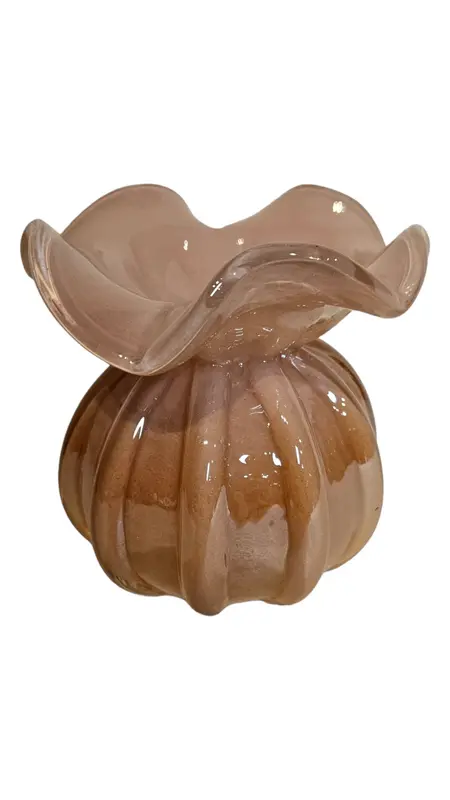 Mansion - Glass Bloom Vase 11*11*11.5 Pink Luster