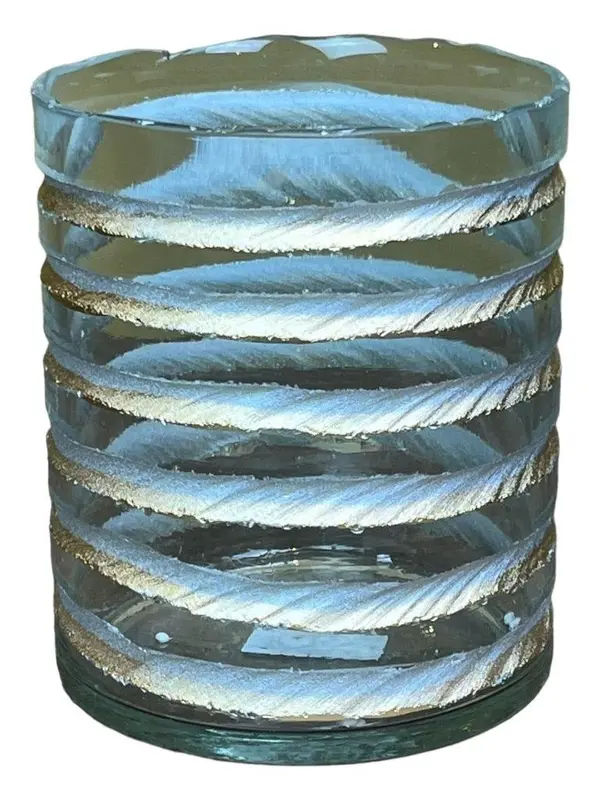 Mansion - Glass cilinder gold/silver rings M