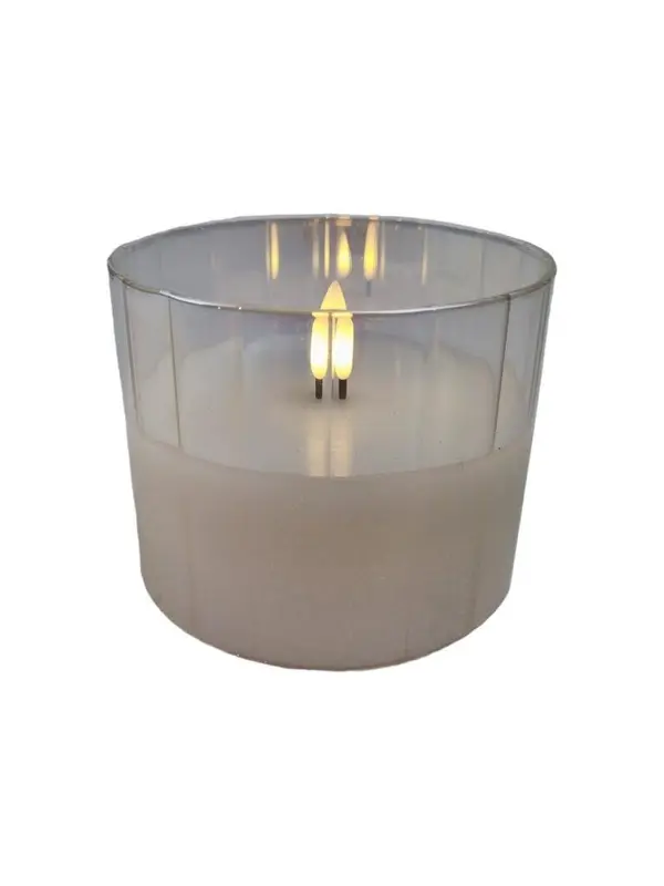 Mansion - LED colorful glass with white wax 10*8