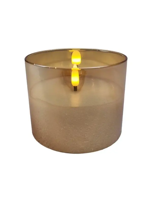 Mansion - LED glass gold white wax 10*8