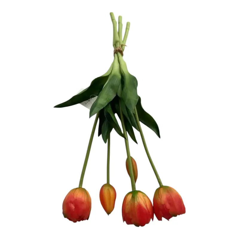 Mansion - Tulip 3 stand + 2 buds/ bundle Orange 40cm