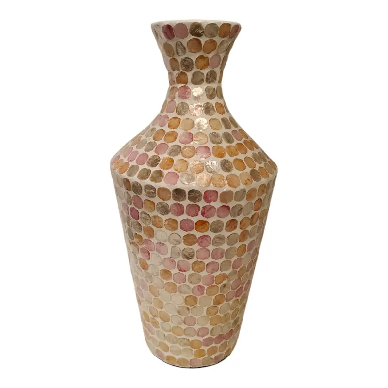 Mansion - Vase Capiz colored dots 24*24*50