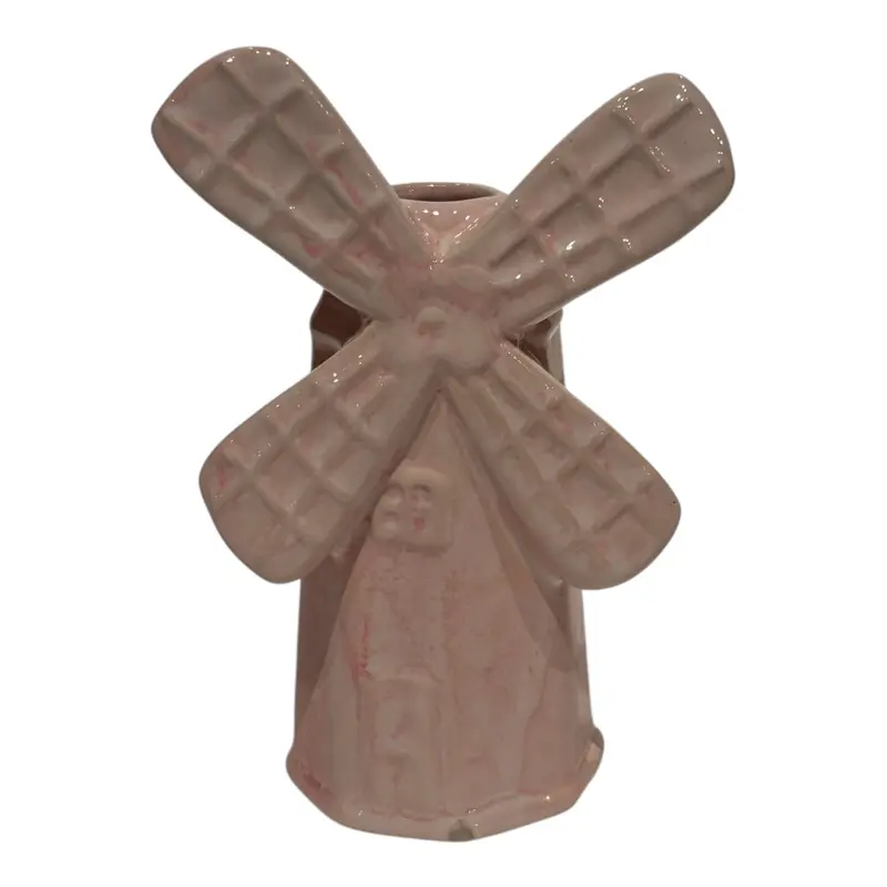 Mansion - Vase windmill pastel roze 10*6.5*14.5