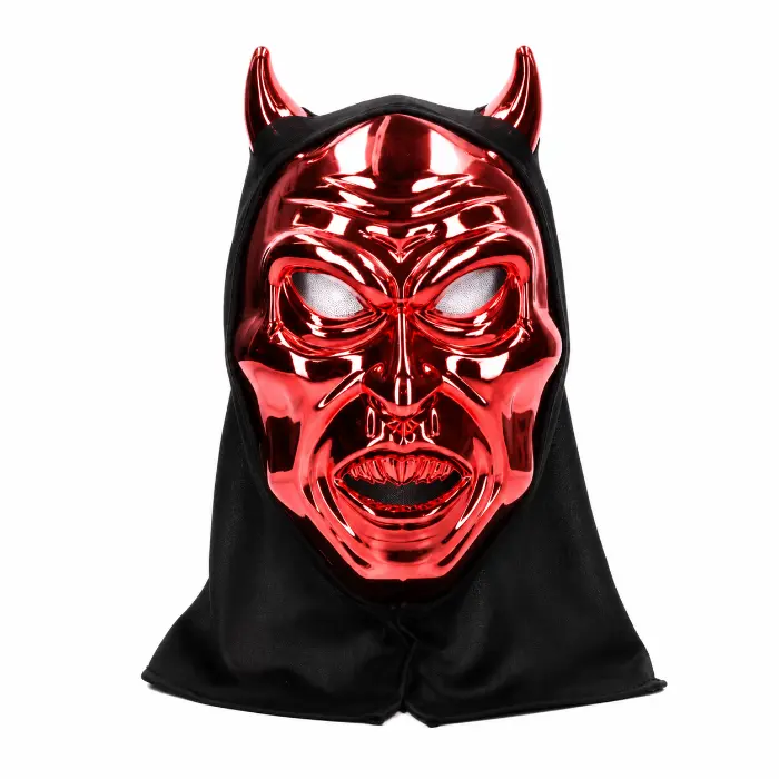 Masker Halloween duivel rood/zwart
