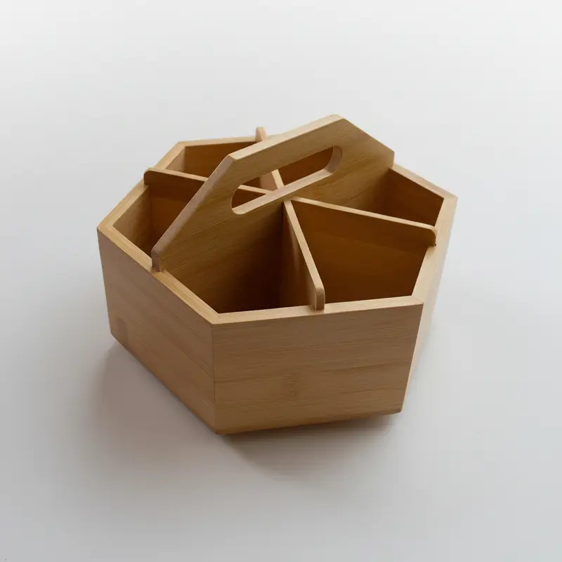 Meeden Bamboo Rotating Desk Organizer