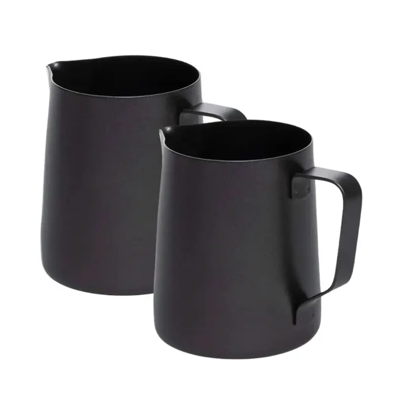 Melkkannetje Zwart Mat – Set van 2 stuks