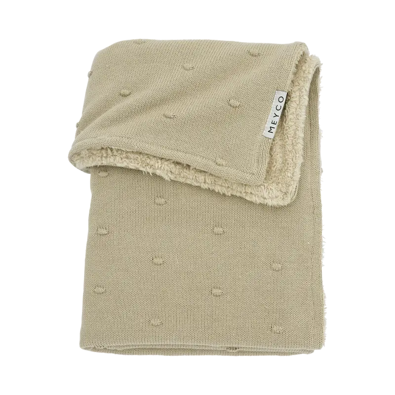 Meyco Deken Mini knots teddy Sand 100x150cm