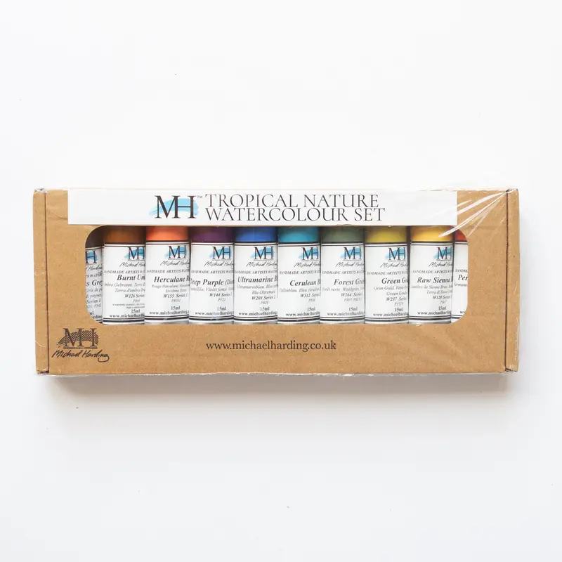 Michael Harding Artist Watercolour 15ml Set 10 Tropical Nature