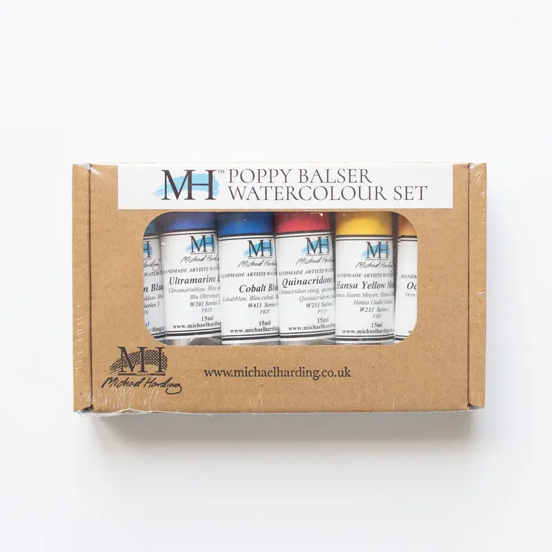 Michael Harding Artist Watercolour 15ml Set 6 Poppy Balser