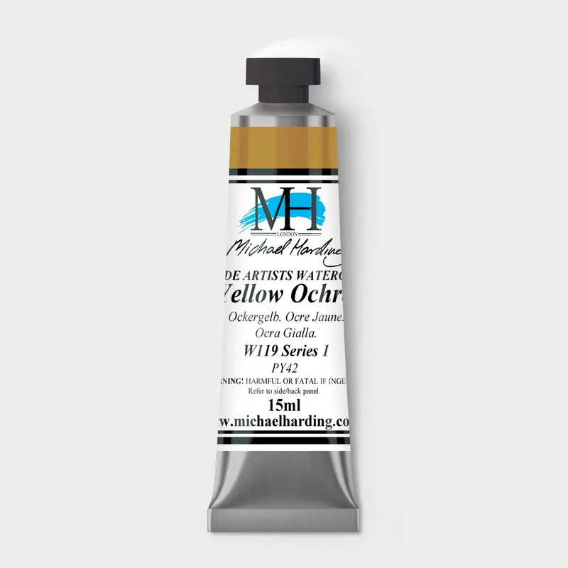 Michael Harding Artist Watercolour 15ml W119 Yellow Ochre S1