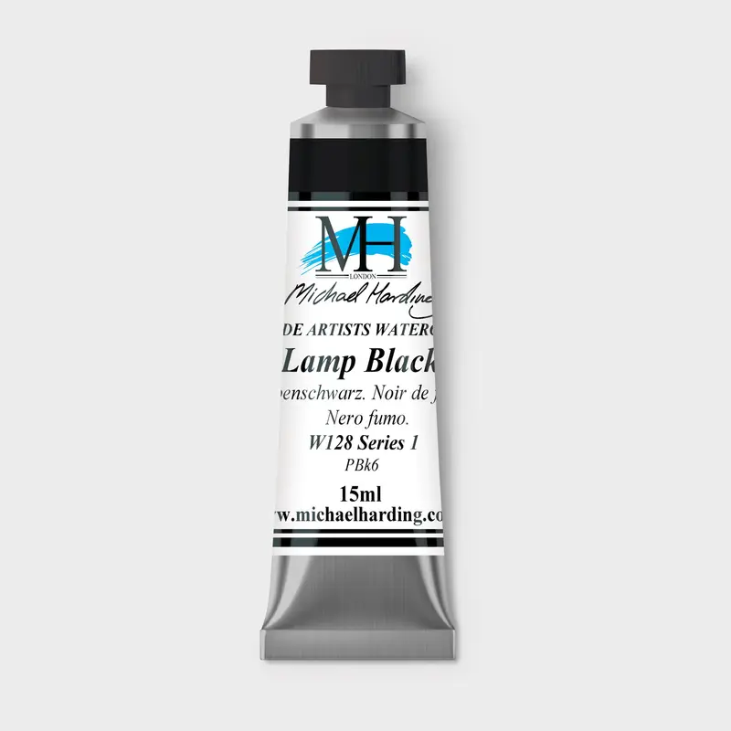Michael Harding Artist Watercolour 15ml W128 Lamp Black S1