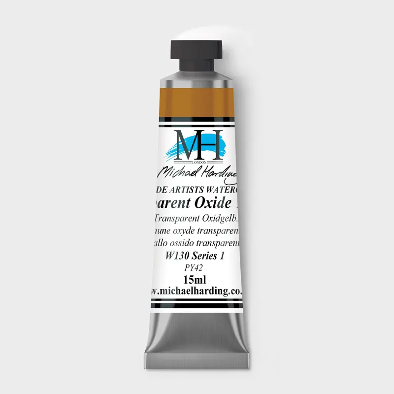 Michael Harding Artist Watercolour 15ml W130 Transparent Oxide Yellow S1