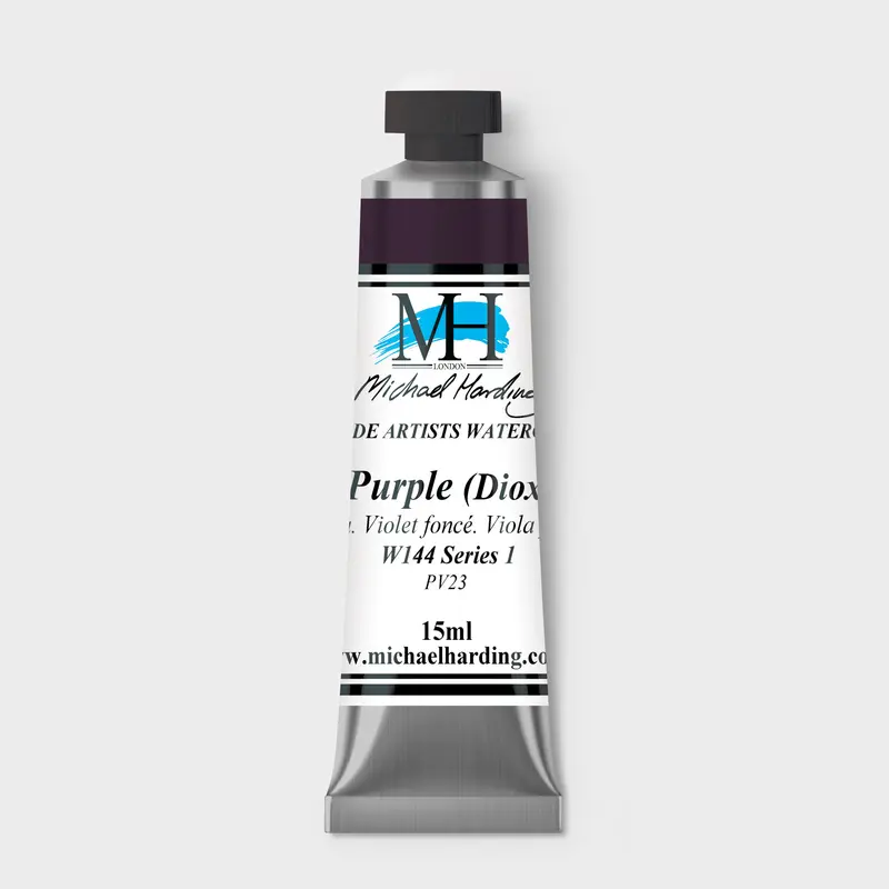 Michael Harding Artist Watercolour 15ml W144 Deep Purple (Dioxazine) S1