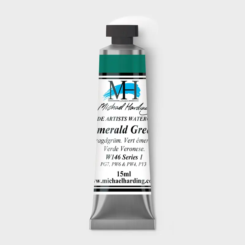 Michael Harding Artist Watercolour 15ml W146 Emerald Green S1