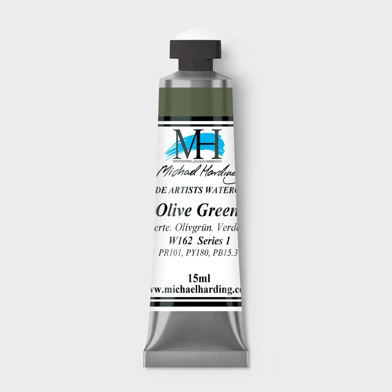 Michael Harding Artist Watercolour 15ml W162 Olive Green S1