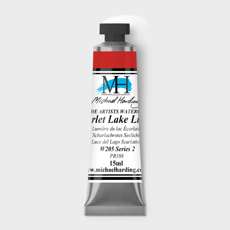 Michael Harding Artist Watercolour 15ml W205 Scarlet Lake Light S2