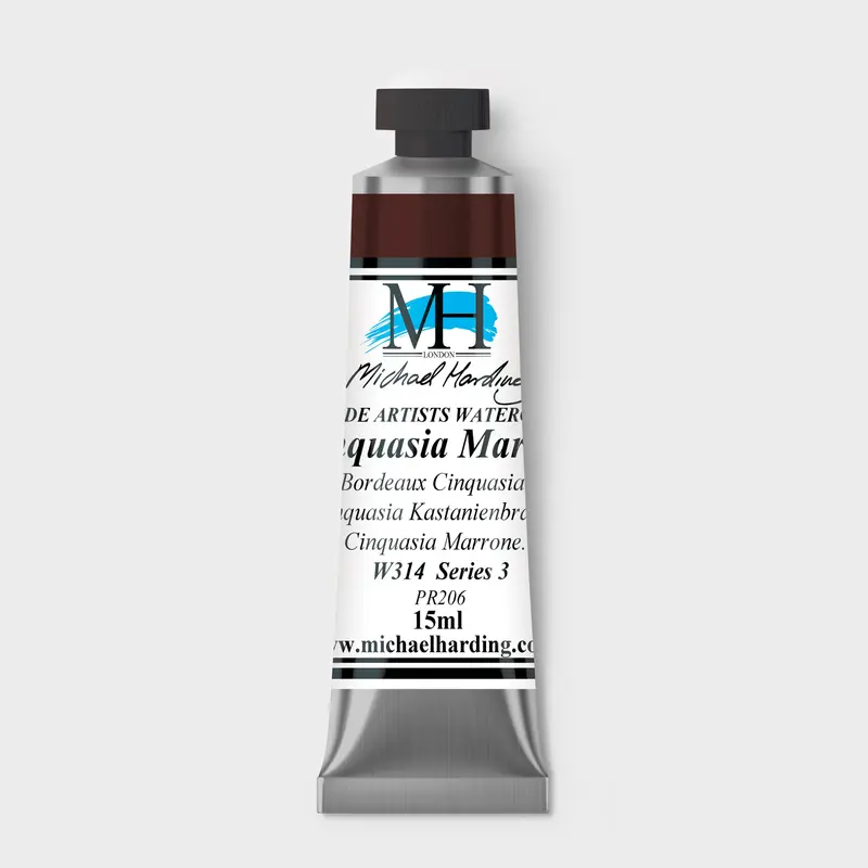 Michael Harding Artist Watercolour 15ml W314 Cinquasia Maroon S3