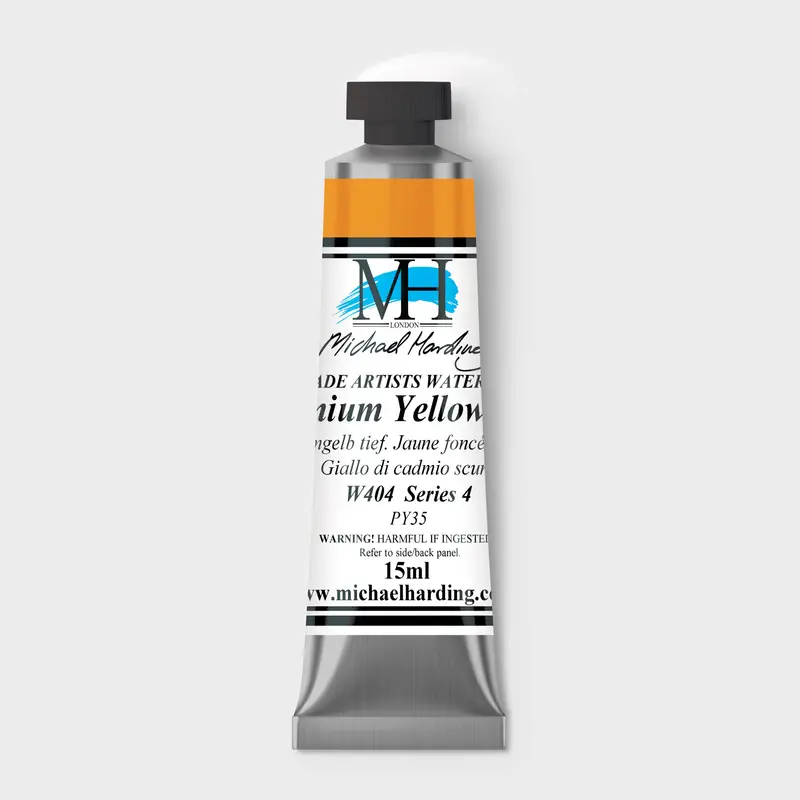Michael Harding Artist Watercolour 15ml W404 Cadmium Yellow Deep S4