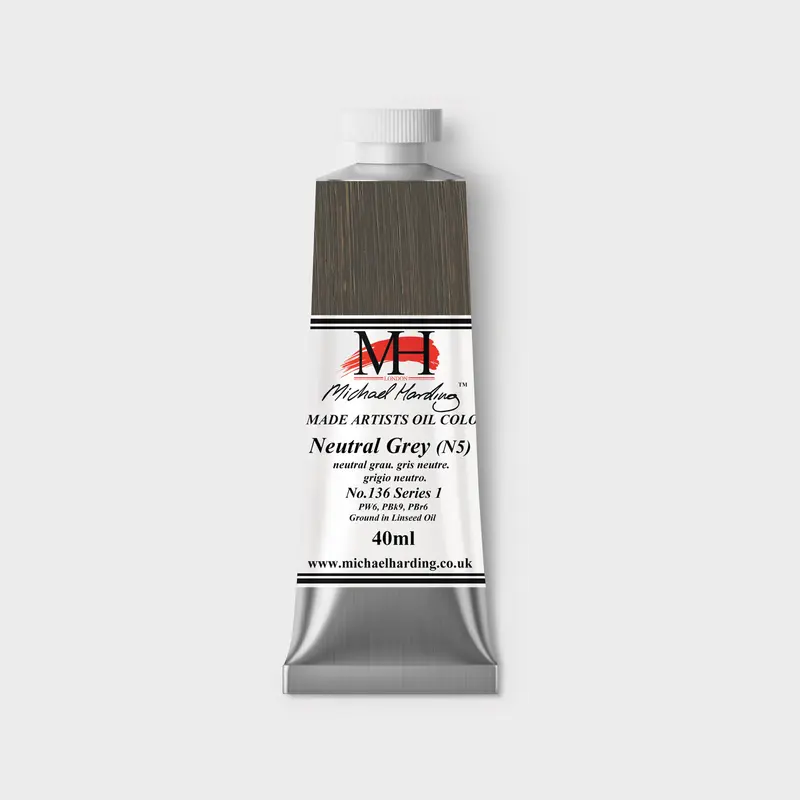 Michael Harding Oil paint 40ml 136 Neutral Grey S1