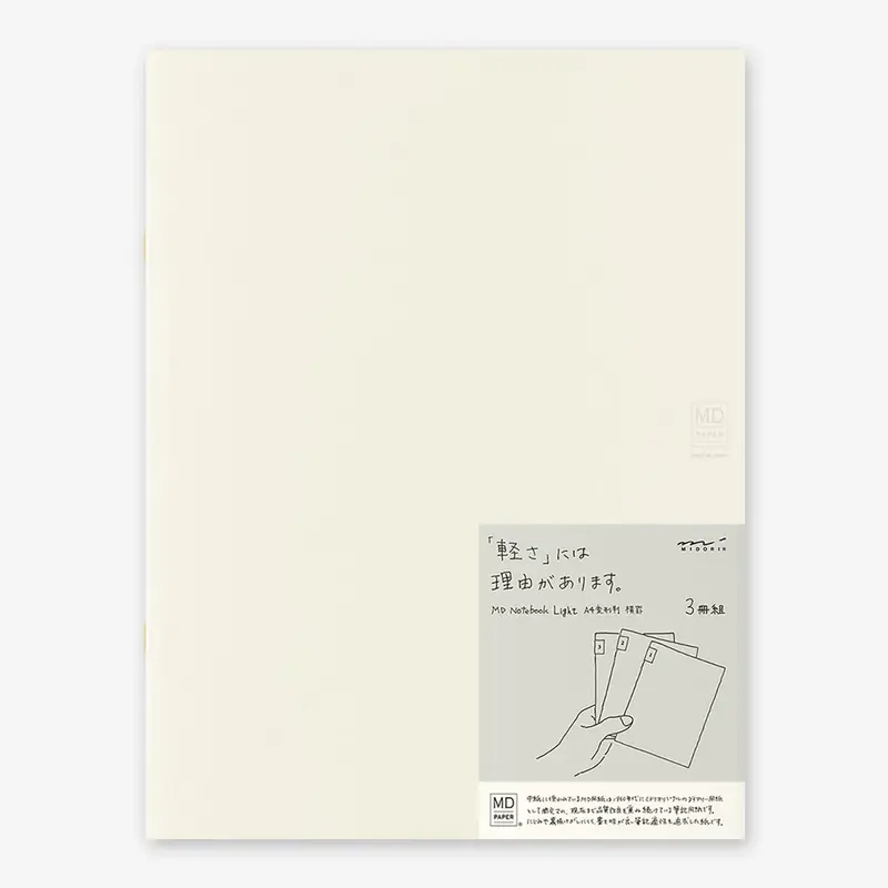 Midori MD Notebook Light A4 Lined 3-pack