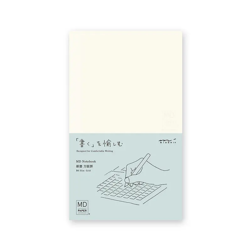 Midori MD paper notebook B6 slim geruit