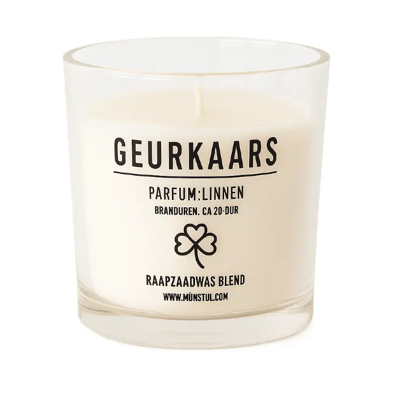 Mijn Stijl - Geurkaars klaver parfum linnen