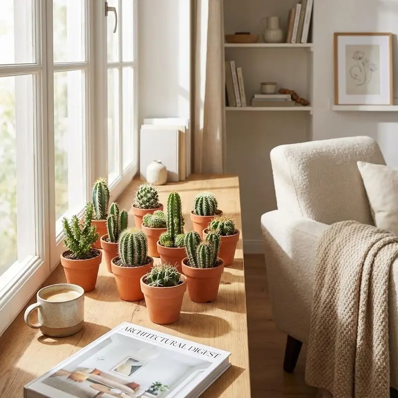 Mini Cactus Mix - 6 Stuks - Ø 8,1 cm - Hoogte