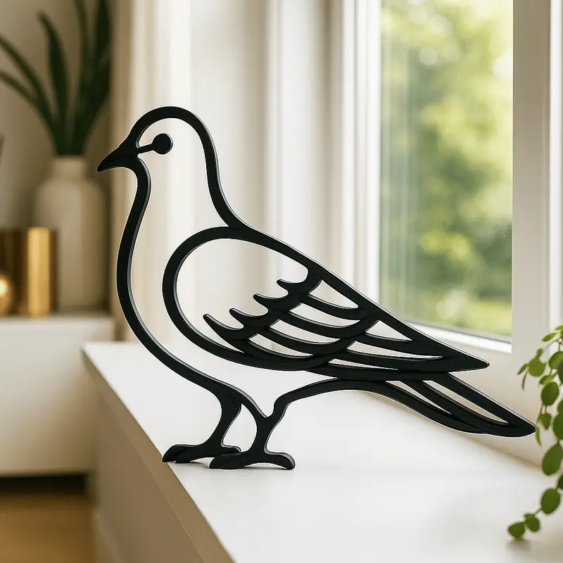 Minimalistisch Wedstrijdduif Beeldje