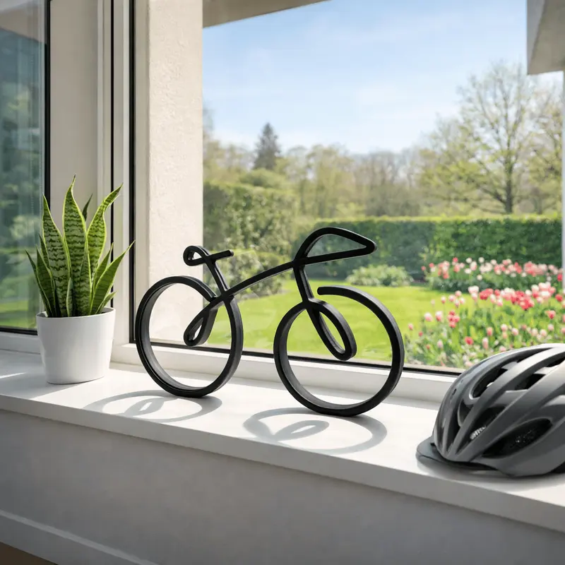Minimalistische fietsdecoratie – cadeau voor fietsliefhebber