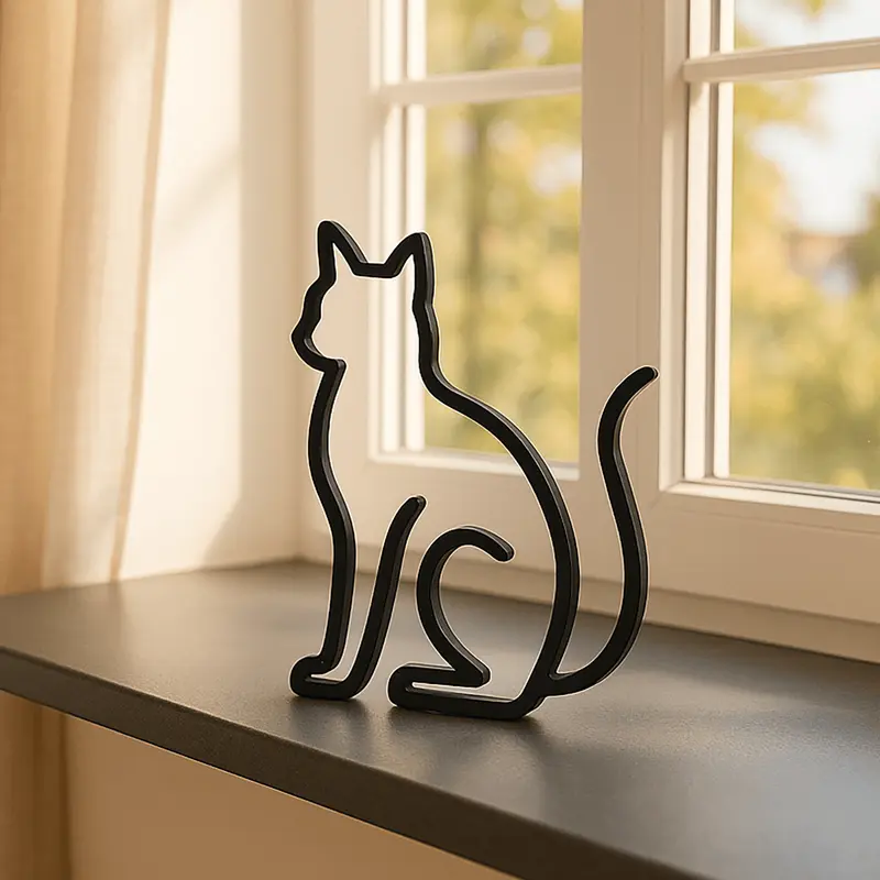 Minimalistische kattendecoratie – cadeau voor kattenliefhebber