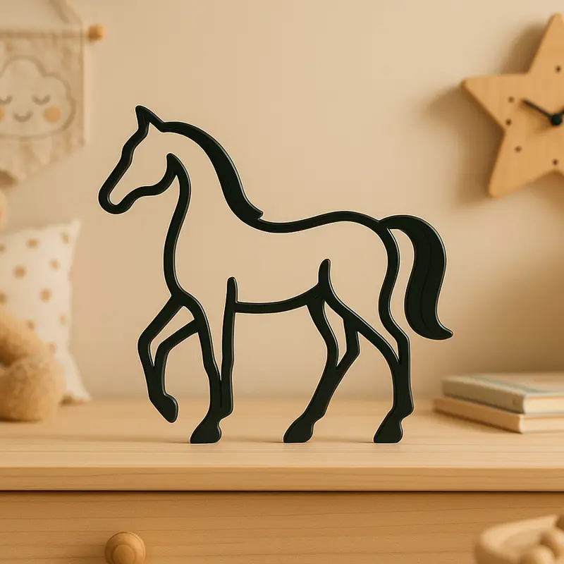Minimalistische paard decoratie