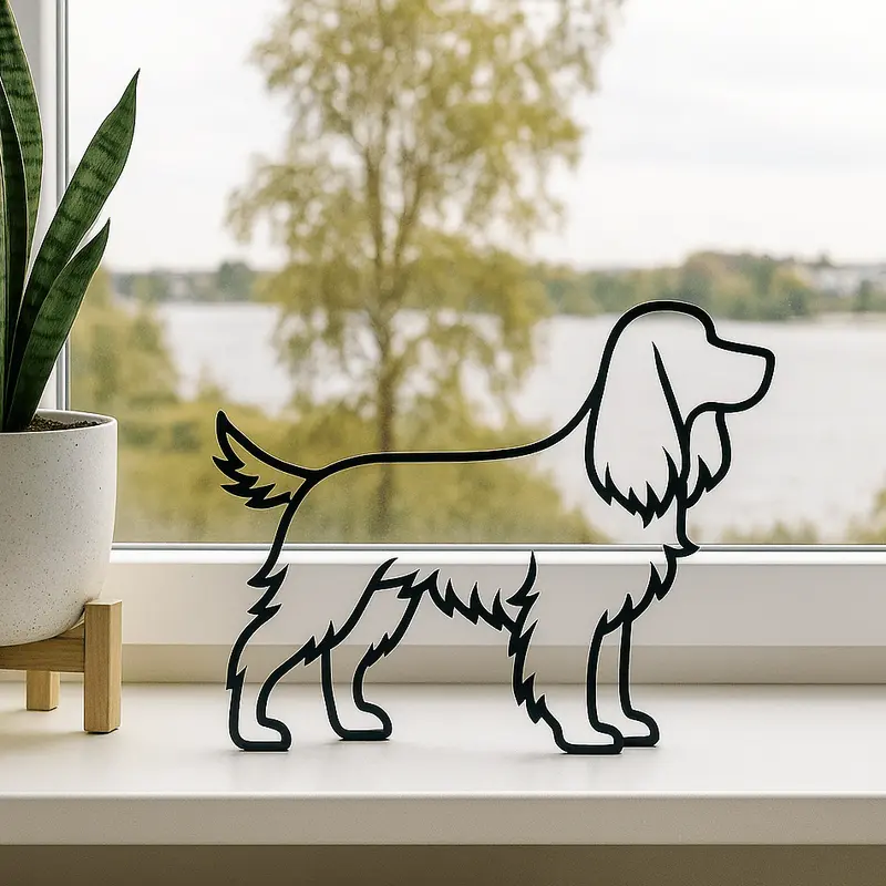 Minimalistische staande Cocker Spaniel