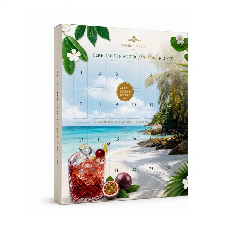 Mocktail Zomerkalender met 24 recepten | Sophie & Philou
