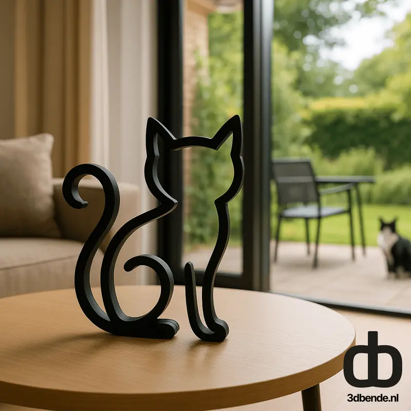 Modern kattenbeeldje – cadeau voor kattenliefhebber
