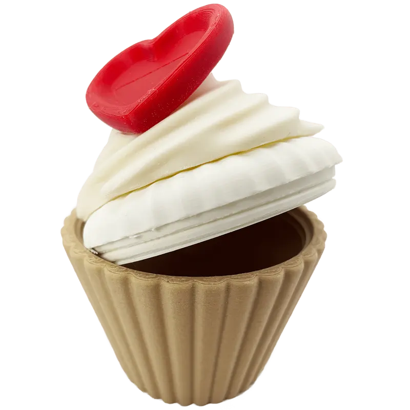 Moederdag cupcake met gepersonaliseerde hart