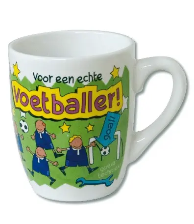 Mok Cartoon Voetballer