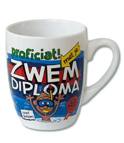 Mok Cartoon Zwemdiploma