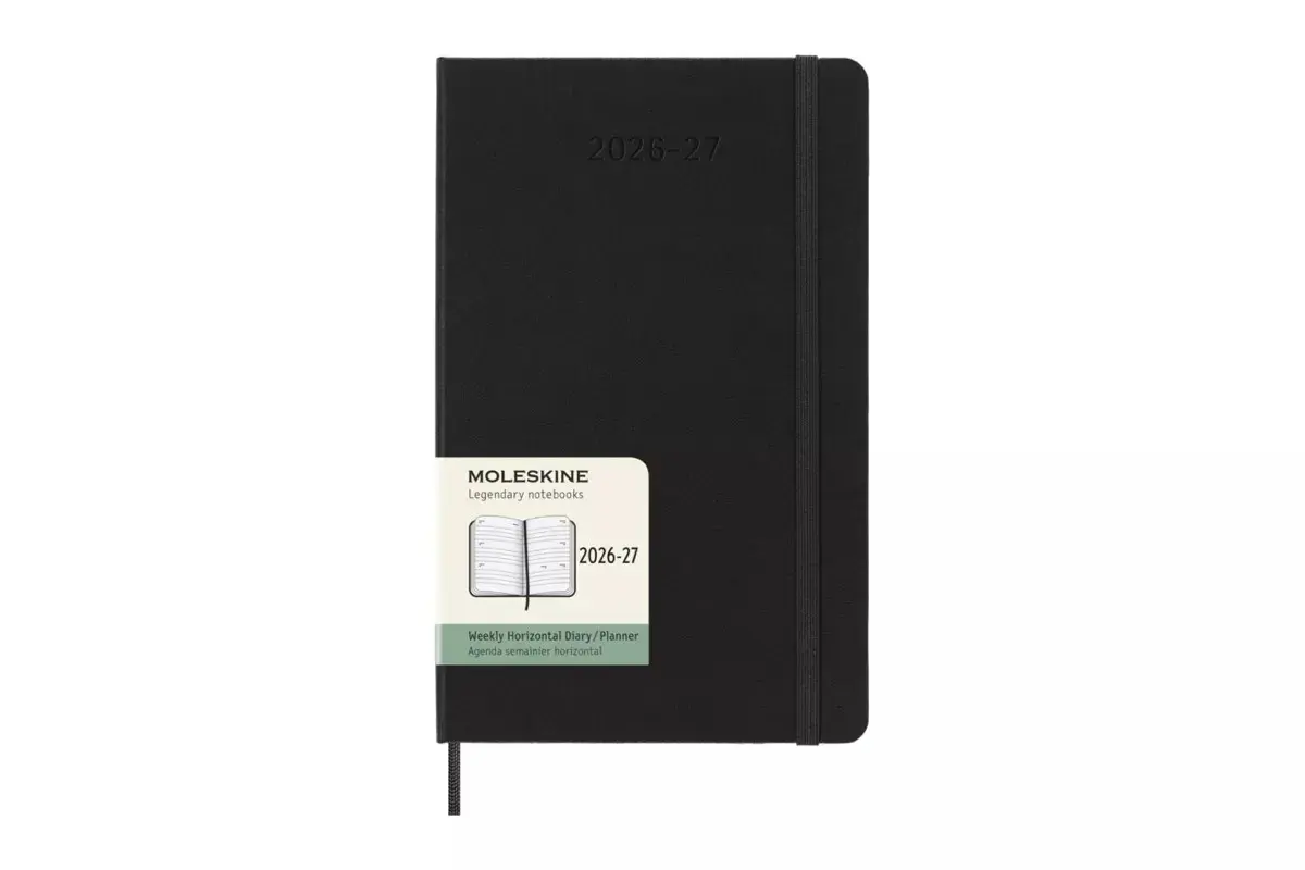 Moleskine 18 Months Diary 2026-27 Hardcover Large Week Horizontal
