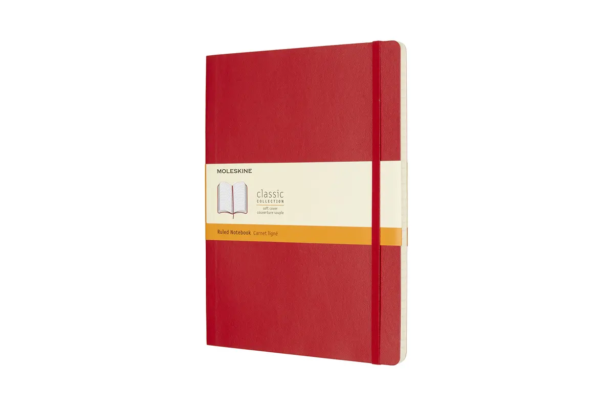 Moleskine notebook softcover x-large line red
