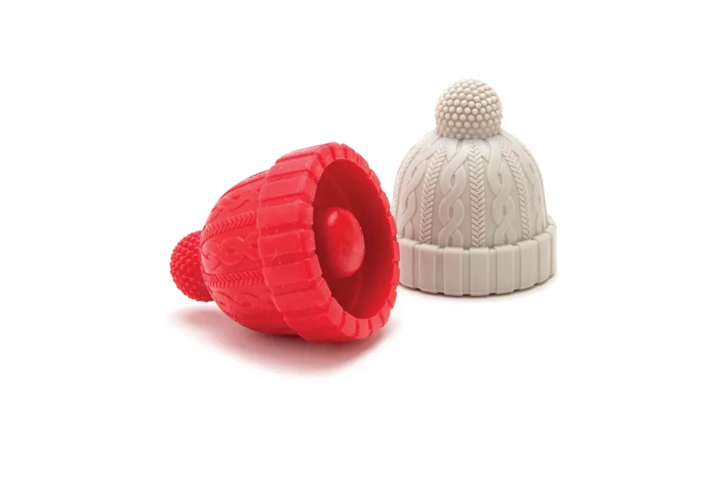 Monkey Business Wijnstopper Beanie set van 2 - Rood/Grijs